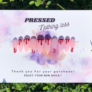 Luxury press ons pink